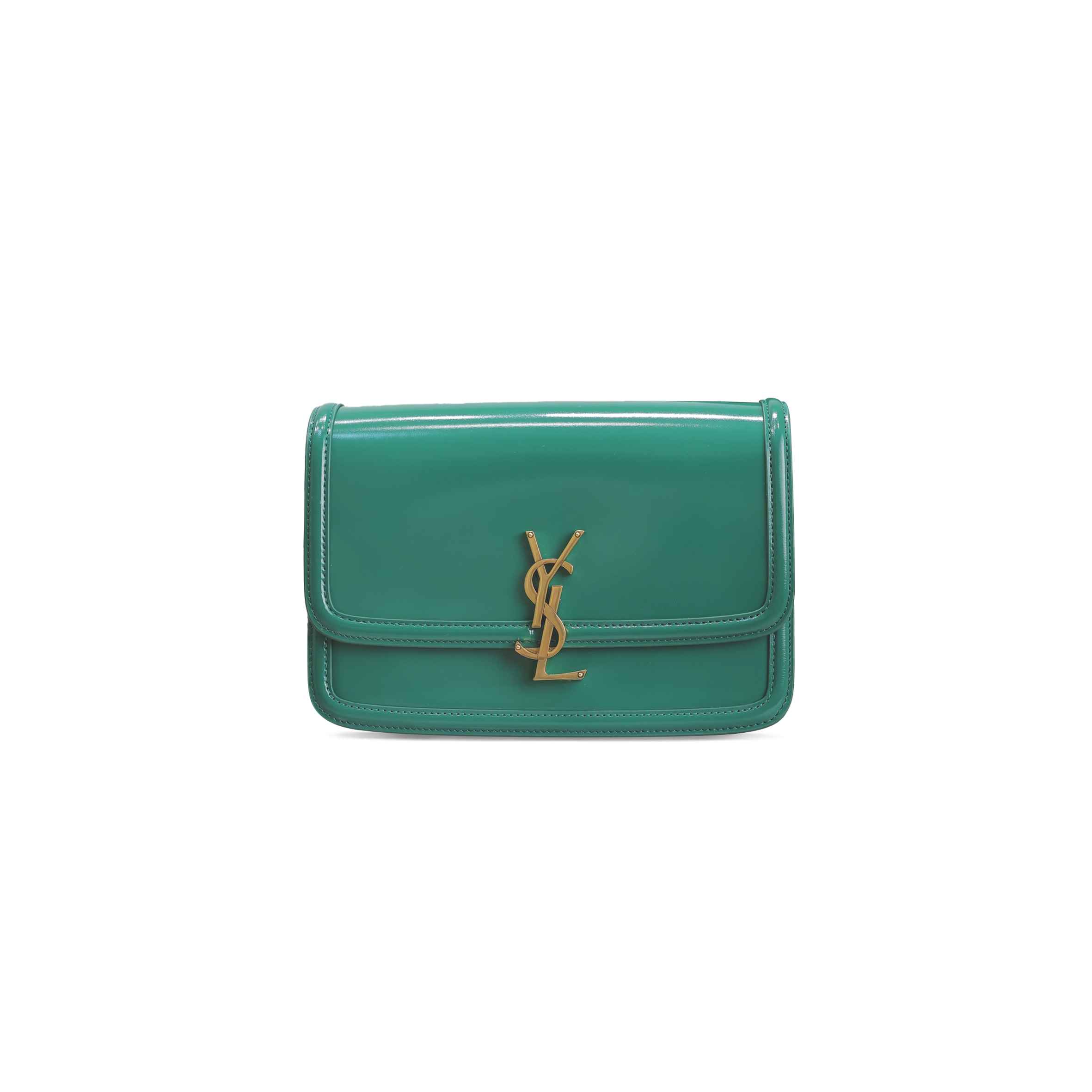 YSL SOLFERINO MEDIUM SATCHEL IN BOX SAINT LAURENT PATENT LEATHER 6343052354210 (23*16*6cm)